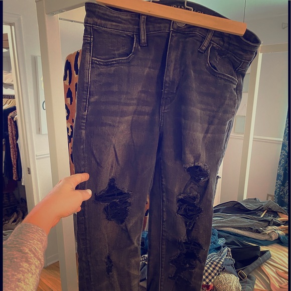 Distressed jean (faded black) - Picture 1 of 1